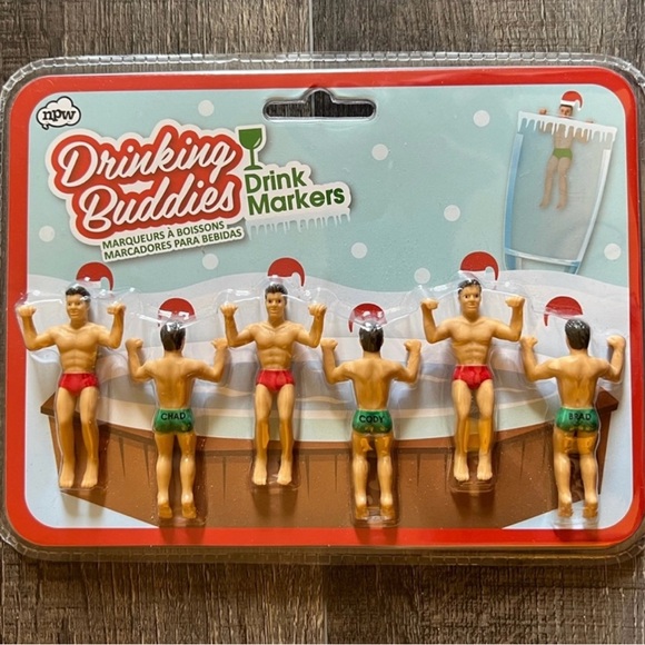 Npw Other - Brand New Set of 6 Drinking Buddies Drink Markers